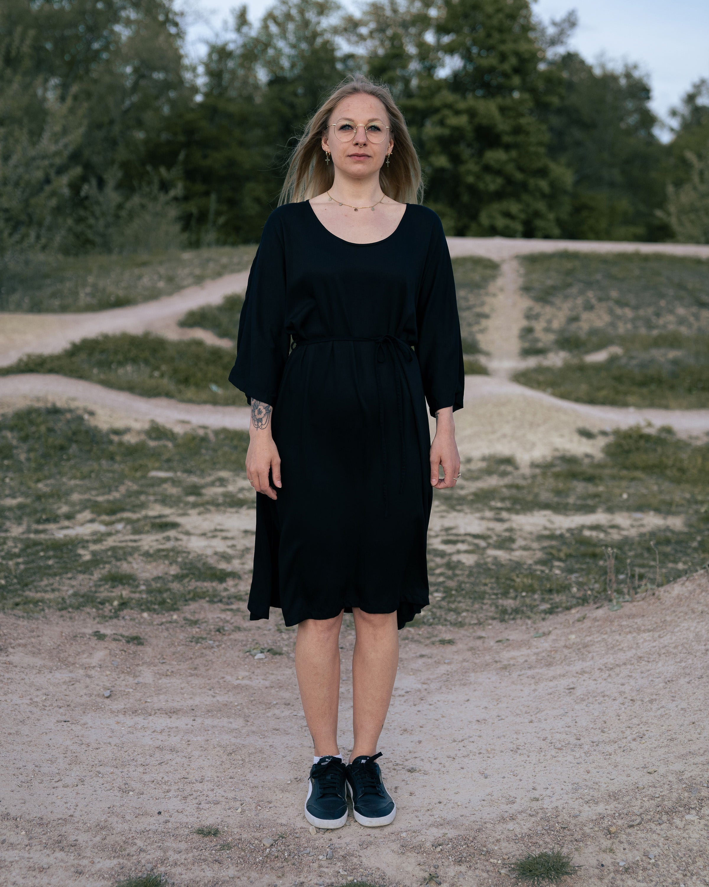 Trapezkleid Tilda aus Viskose LENZING™ ECOVERO™ schwarz